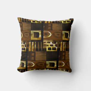 Afrocentric Geometric Motif • Contemporary  Cushion