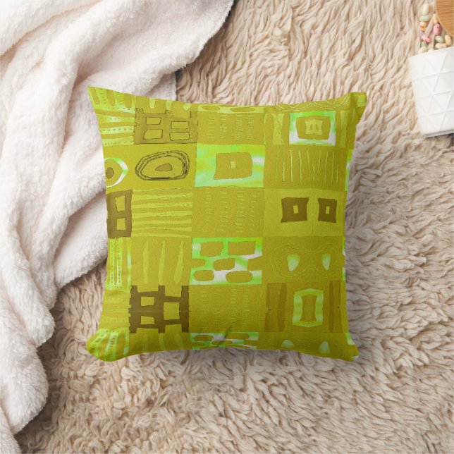 Afrocentric Geometric Motif • Contemporary  Cushion (Blanket)