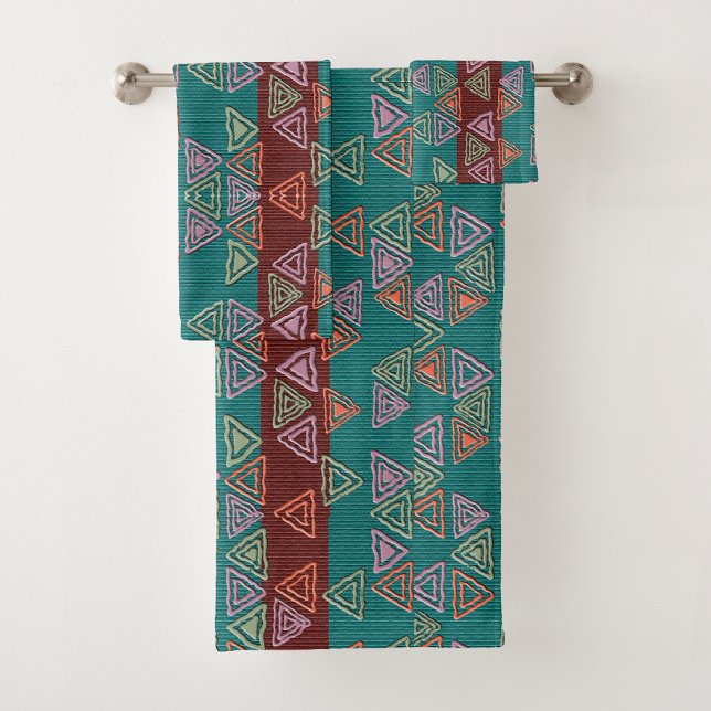 Afrocentric Geometric Print  Bath Towel Set (Creator Uploaded)