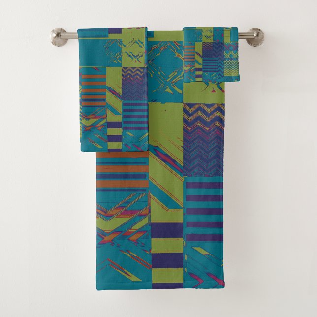 Afrocentric Geometric Print  Bath Towel Set (Creator Uploaded)