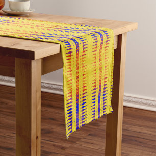 Afrocentric Geometric Print Short Table Runner