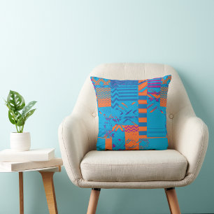 Afrocentric Geometric Print Throw Pillow
