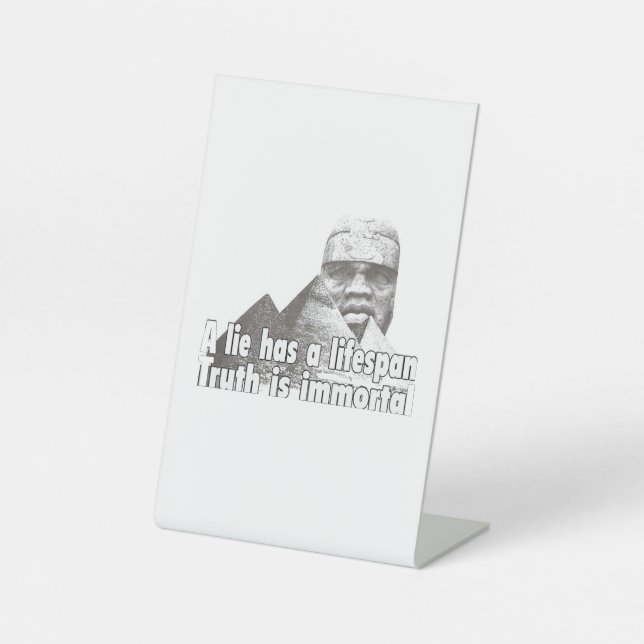 Afrocentric greatness quote pedestal sign (Front)