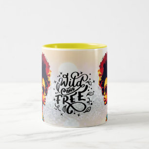 Afrocentric Juneteenth Art Celebrating Black Women Two-Tone Coffee Mug
