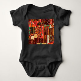 Afrocentric Kente Pattern Baby Bodysuit