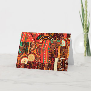 Afrocentric Kente Tribal Pattern   Invitation