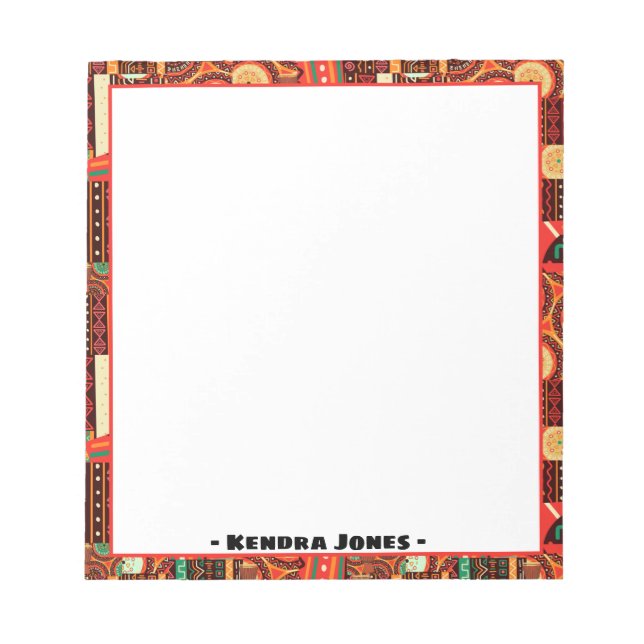 Afrocentric Kente Tribal Pattern Notes (Front)