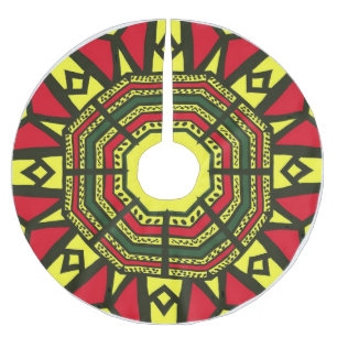 Afrocentric Mandala  Brushed Polyester Tree Skirt