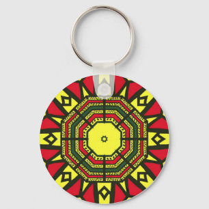 Afrocentric Mandala Key Ring