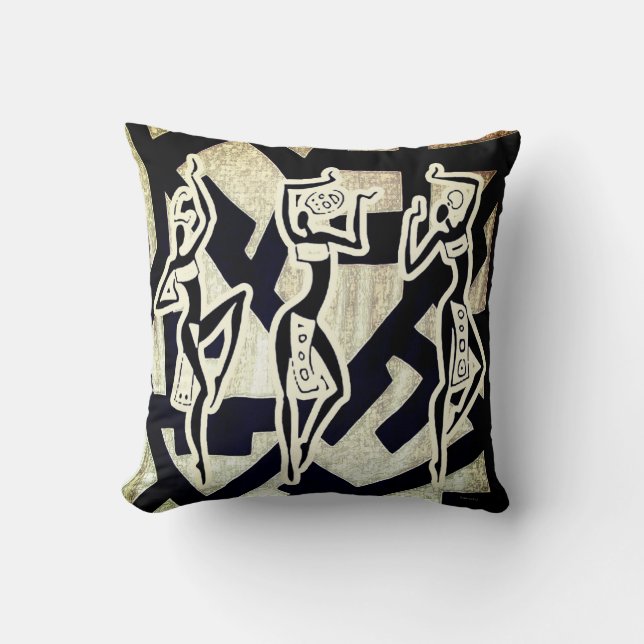 Afrocentric Modern Art Cushion (Front)