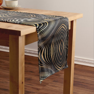 Afrocentric Motif, Bronze, Gold Medium Table Runner
