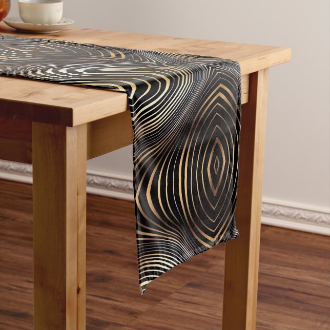 Afrocentric Motif, Bronze, Gold  Medium Table Runner (In Situ)
