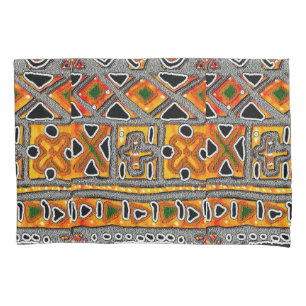 Afrocentric Motif Pattern   Pillowcase