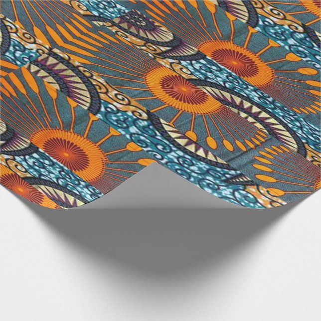 Afrocentric Motif Print Wrapping Paper (Corner)