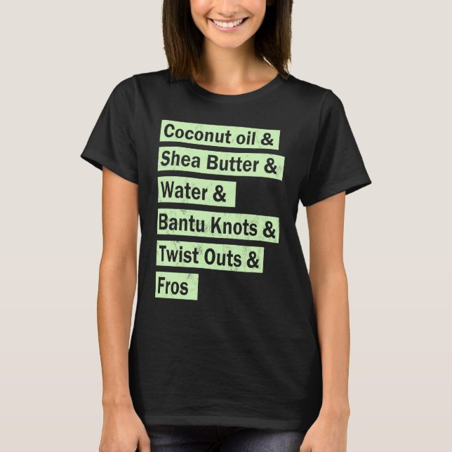 Afrocentric Natural Hair  for an Afro Women T-Shirt (Front)