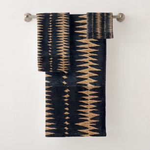 Afrocentric Pattern Print Bath Towel Set