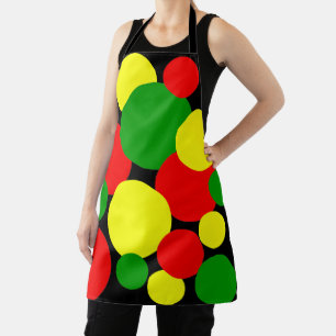 Afrocentric Polka Dots  Apron