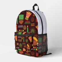 Afrocentric Print Cut Sew Backpack