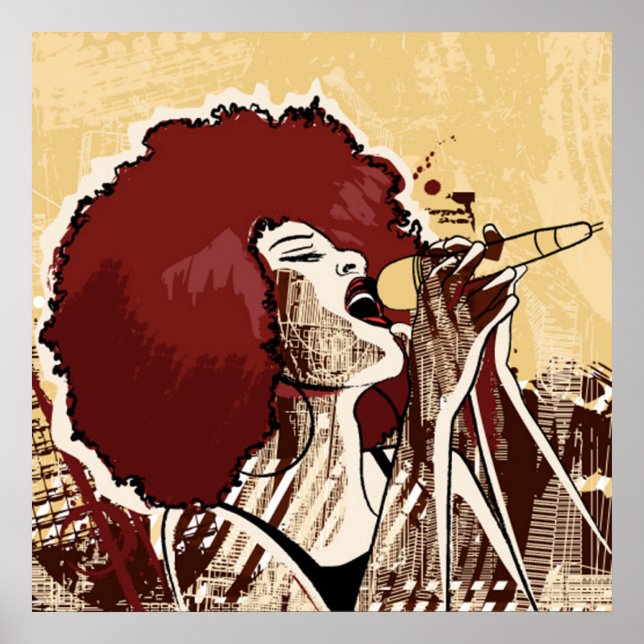 Afrocentric Singer Poster (Front)