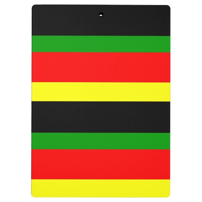 Afrocentric Stripes Clipboard (Back)