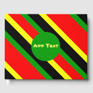 Afrocentric Stripes Guest Book