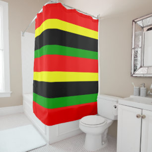 Afrocentric Stripes Shower Curtain