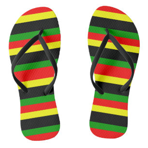 Afrocentric Stripes Thongs