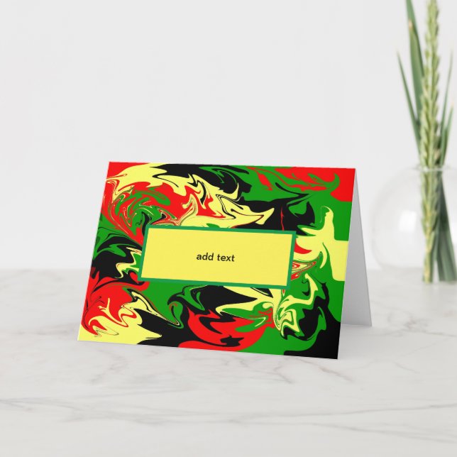 Afrocentric Swirls  Card (Front)