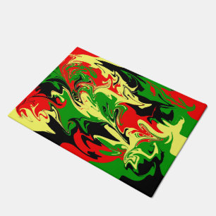 Afrocentric Swirls Doormat