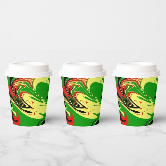 Afrocentric Swirls  Paper Cups (Multi)