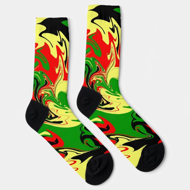 Afrocentric Swirls  Socks (Right)
