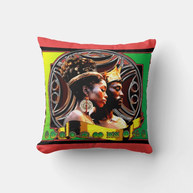 Afrocentric  throw pillow (Front)