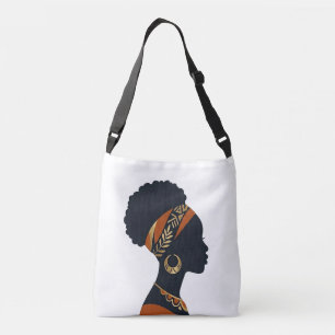 Afrohemian Queen Portrait Cross-Body Tote
