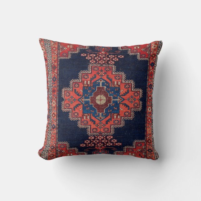 Afshar Kerman South Persian Rug Print Cushion (Front)