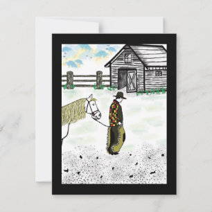 After a Horse Ride Holiday Card
