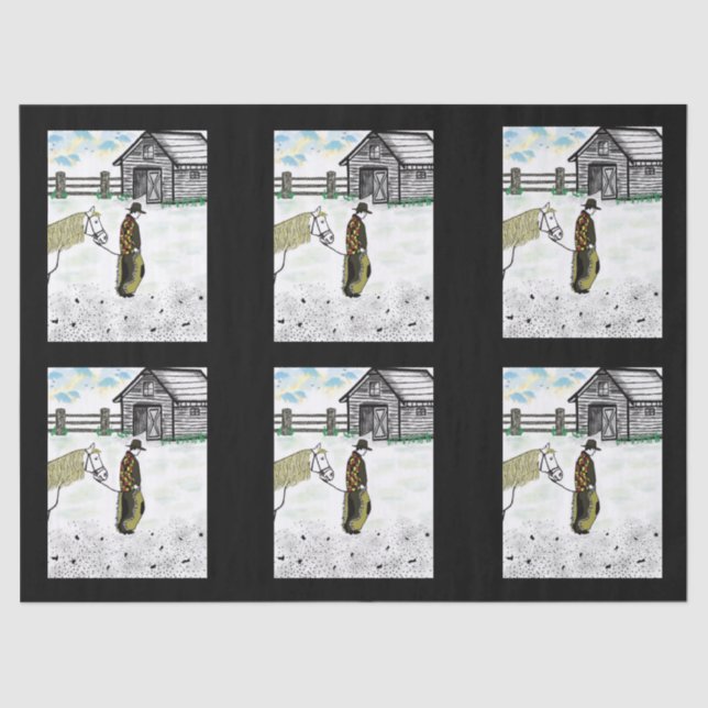 After a Horse Ride Tissue Paper (Front)