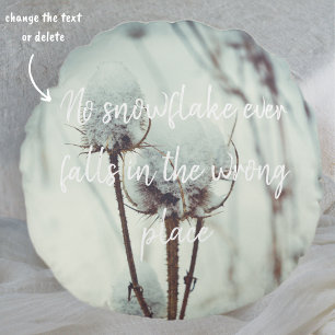 After a snowfall round cushion