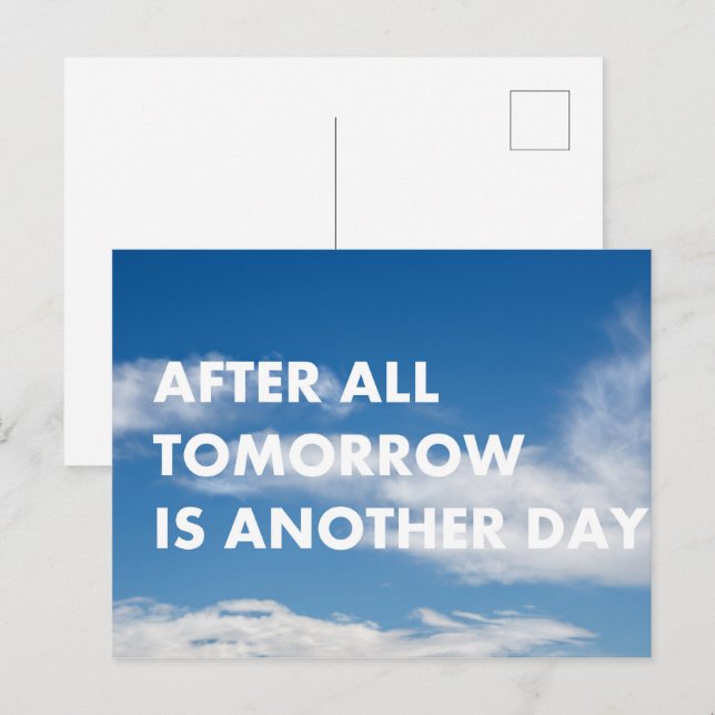 After all tomorrow is another day postcard (Front/Back)