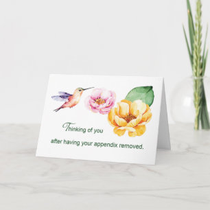 After Appendix Removed Thinking of You Flowers Card