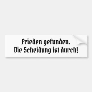 After divorce bumper sticker