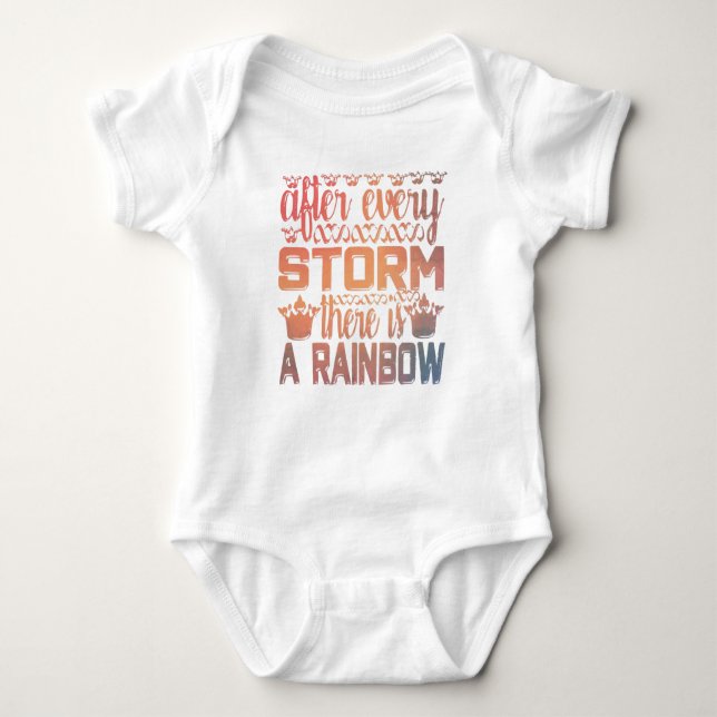 After Every Storm There Is A Rainbow-min Baby Body Baby Bodysuit (Front)