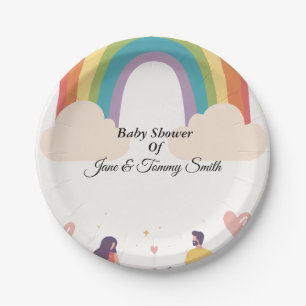  After Every Storm, There's a Rainbow Baby Shower Paper Plate