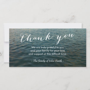 After Funeral Ocean Ripples Memorial Thank You Card