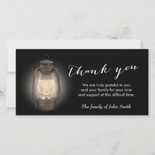 After Funeral Vintage Lantern Memorial Thank You