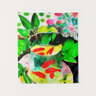 after Henri Matisse, The Goldfish, digital drawing Tapestry