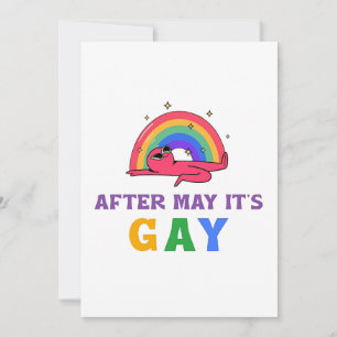 After May It's Gay Funny LGBT Pride Month  Invitation