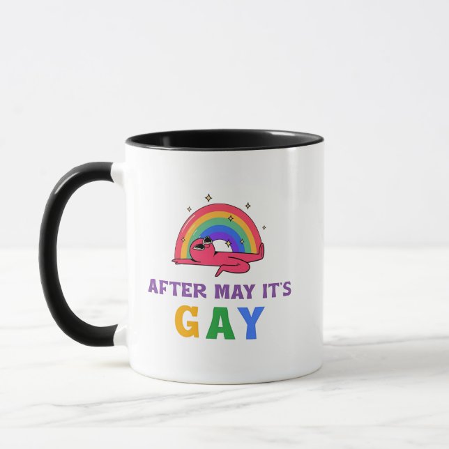 After May It's Gay Funny LGBT Pride Month  Mug (Left)