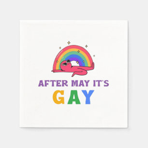 After May It's Gay Funny LGBT Pride Month  Napkin