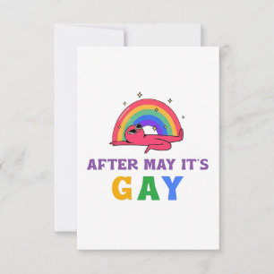 After May It's Gay Funny LGBT Pride Month Thank You Card