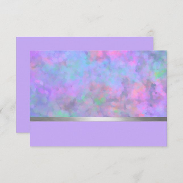 After Party Abstract Purple Pink Blue Silver Invitation (Front/Back)